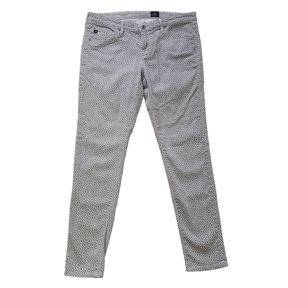 AG Adriano Goldschmied Size 30R‎ the Leggings Ankle Super Skinny Ankle Geometric